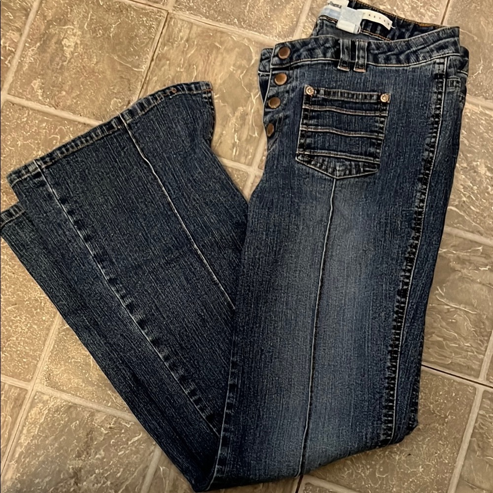 Old Navy Blue Flare Wide Leg Jeans